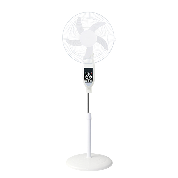 9 speed Height Adjustable charger 16'' Oscillating Rechargeable solar fan for home with solar panel