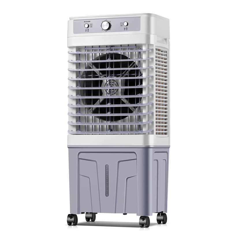 45L Indoor Air Cooler 220W Remote Control Evaporative Cold Air Blower Portable Cold Water Fan Machine Optional Plastic Panel/Glass Panel